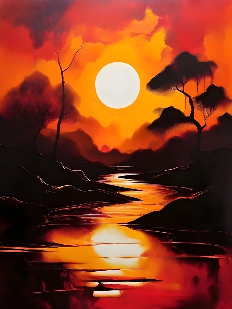 Sunset Over The River 3