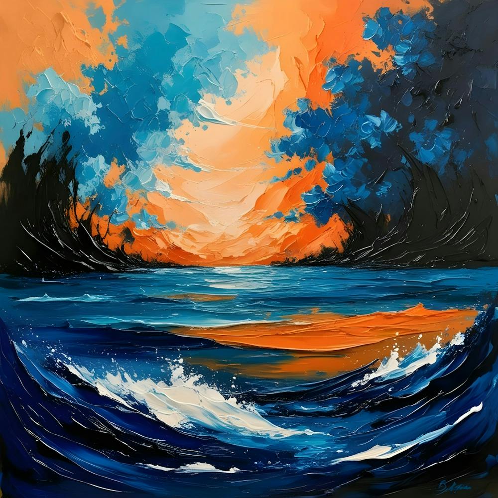 Sunset Over The Ocean 22