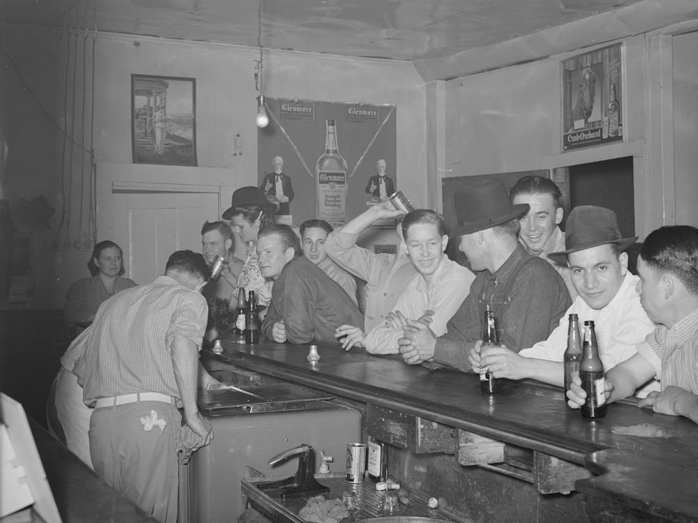 In A Barroom, Mogollon, New Mexico By Russell Lee
