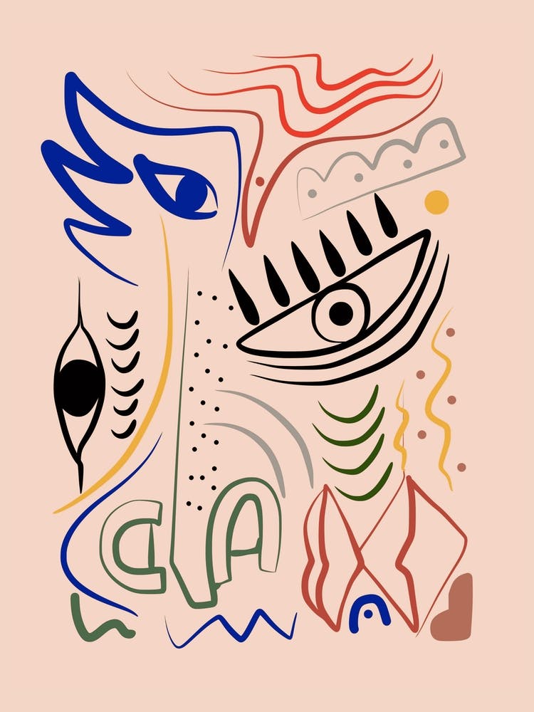 Line Art Bizarre Creature