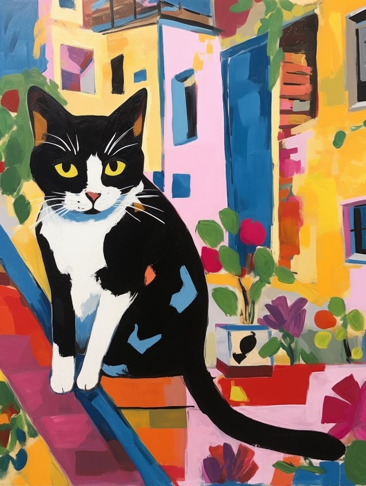 Painting Of A Cat In Seville Spain 1
