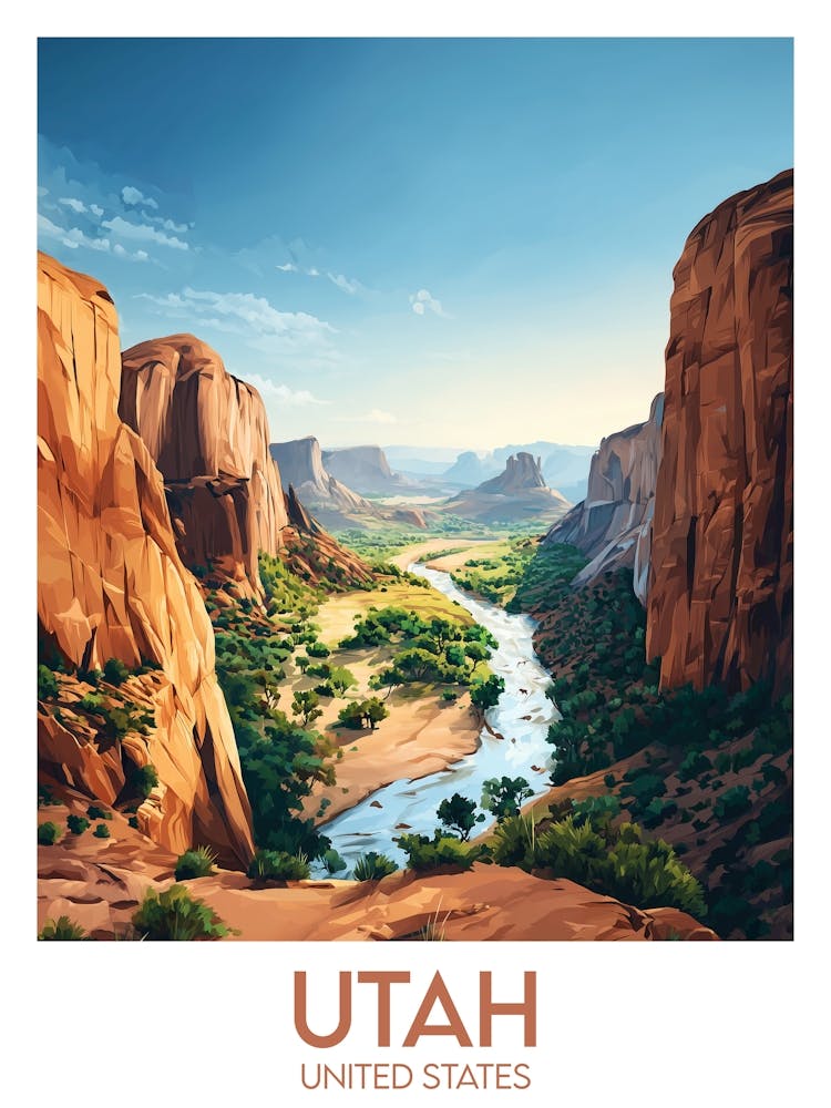 Affiche de voyage Utah