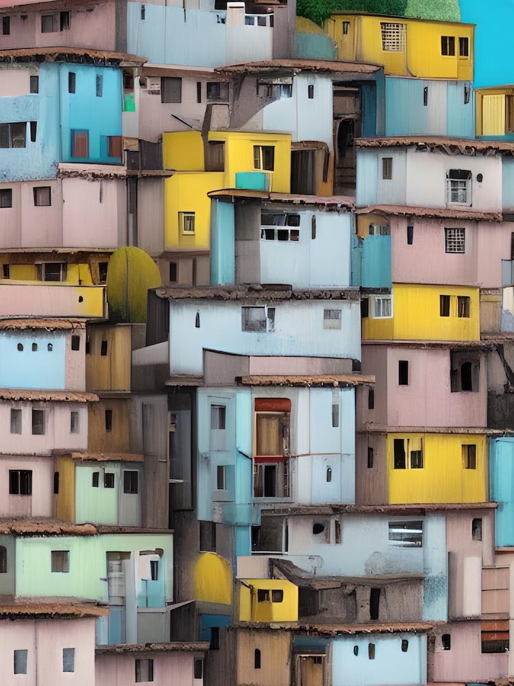 Favela Blocks Rio De Janeiro