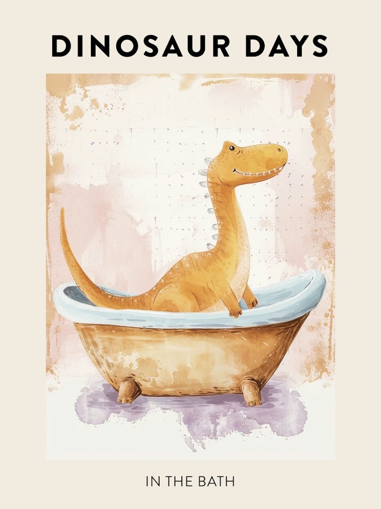 Dinosaur In The Bath Poster 4
