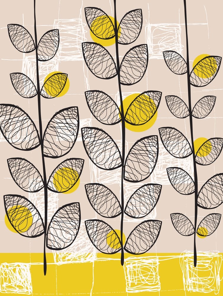 1950s Yellow Leaves