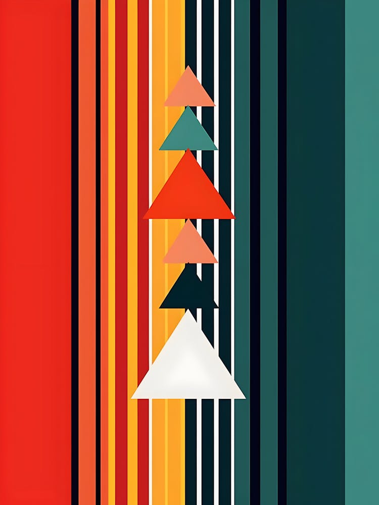 Striped Triangles Canvas Print