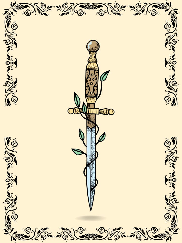 Dagger With Leaves