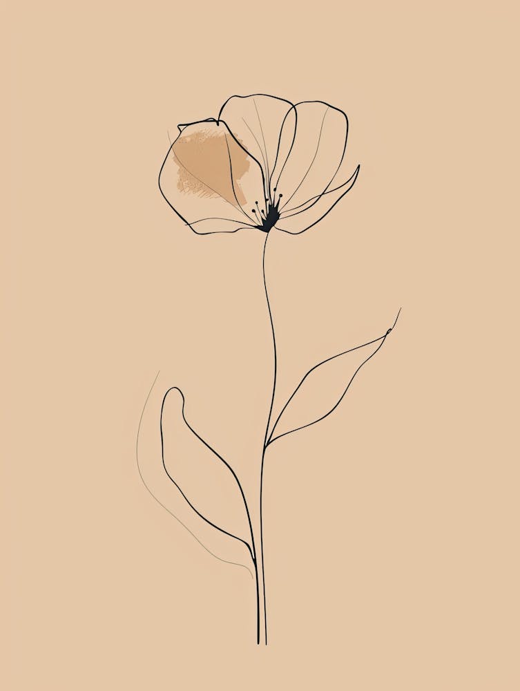 London Botanical Garden Boho Line Art