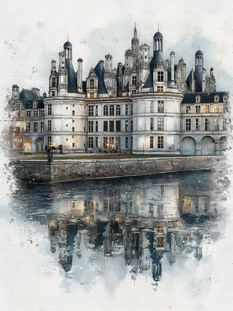 Aihrgdesign Isolated Watercolor Painting Of European Castles 6