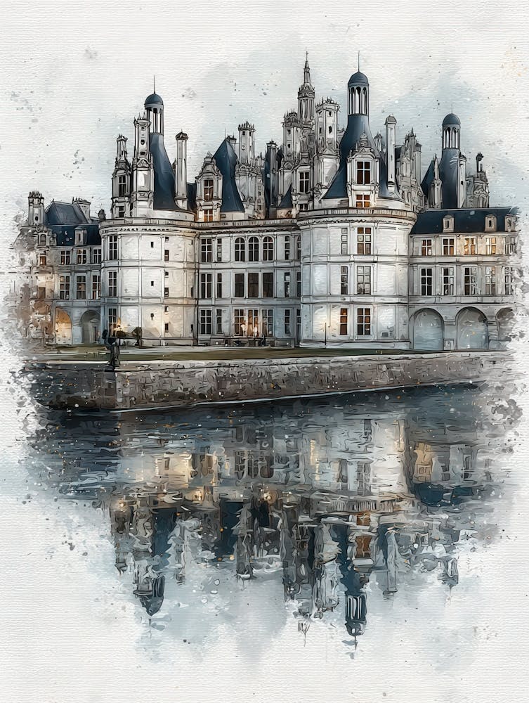 Aihrgdesign Isolated Watercolor Painting Of European Castles 6