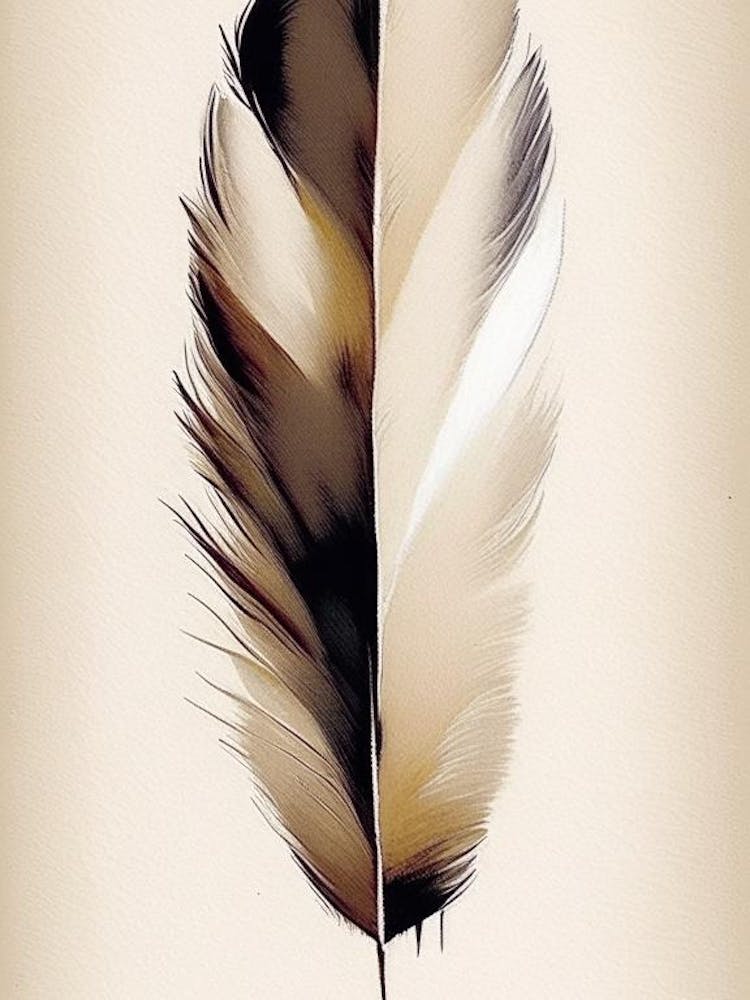 Feather Symbol Abstract Painting