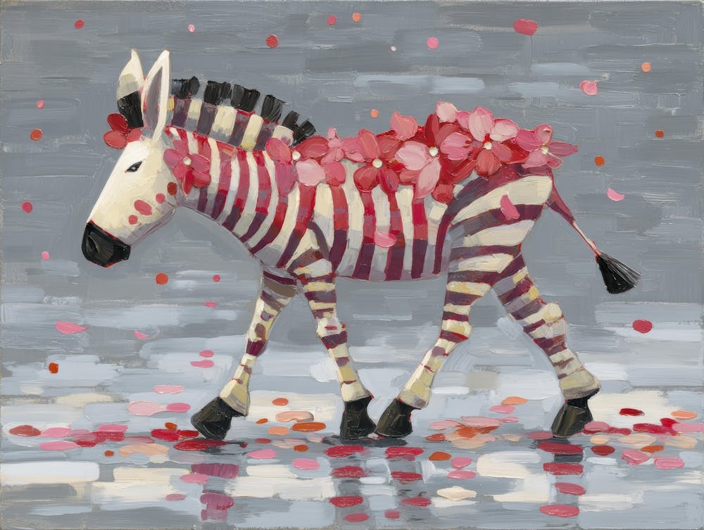 Zebra Mit Blumen