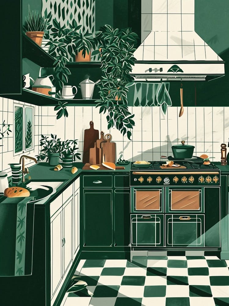 Retro Art Deco Inspired Kitchen 4