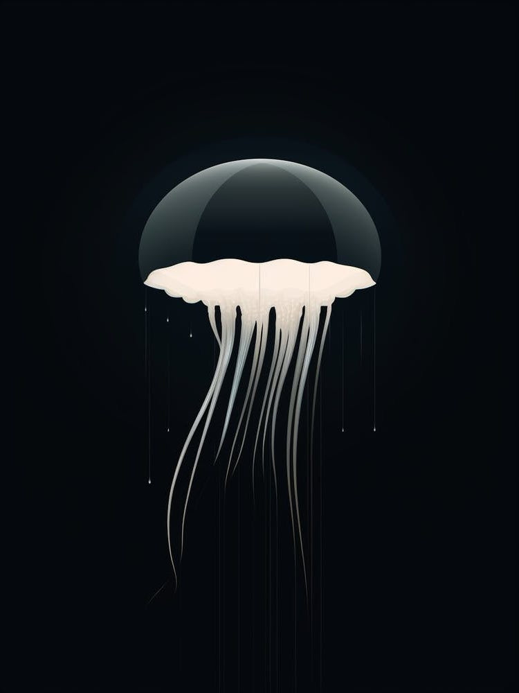 Jellyfish Minimalist Abstract 2