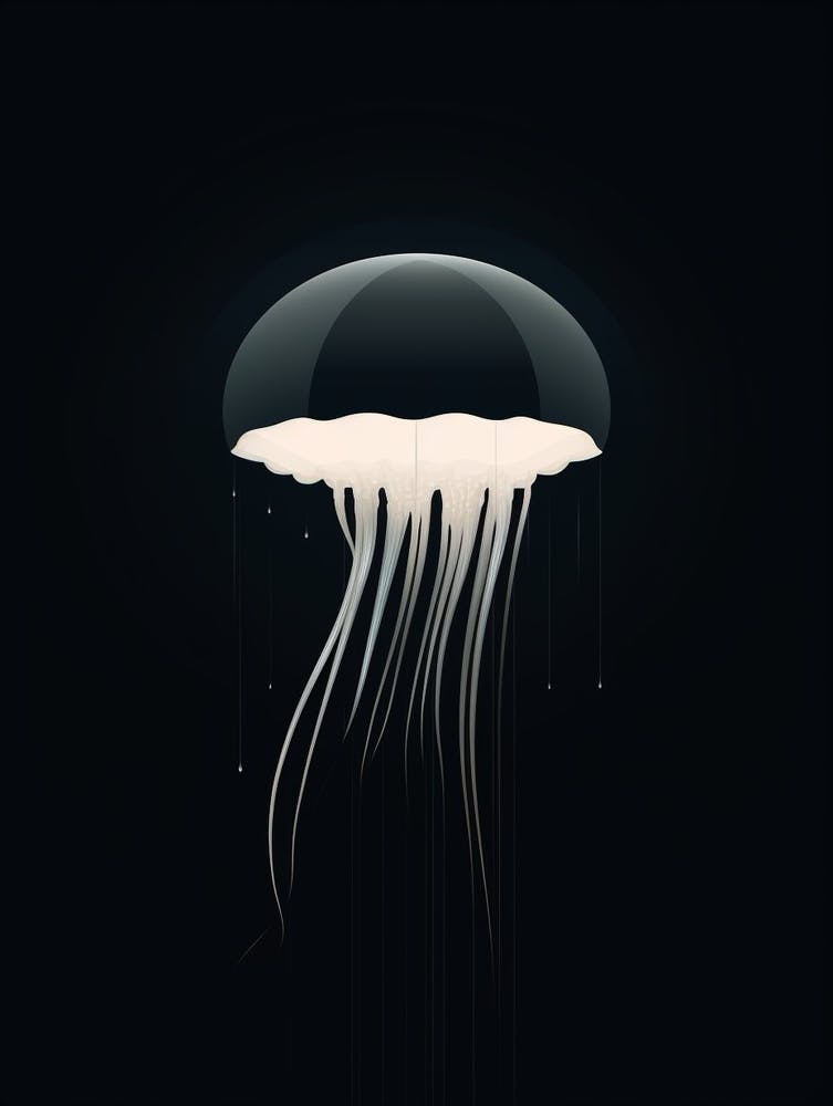 Jellyfish Minimalist Abstract 2