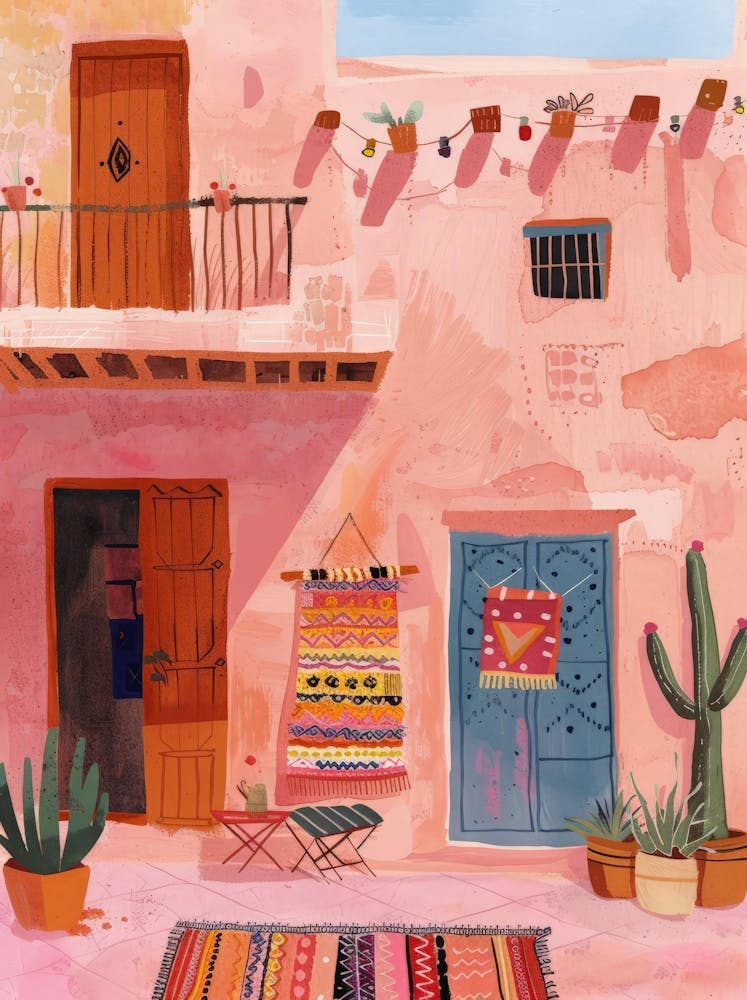 Pink House In Mexico 1