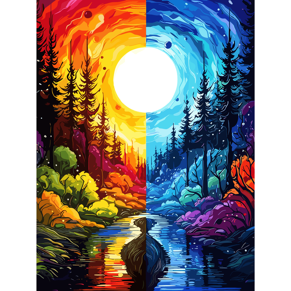 Sunset In The Forest