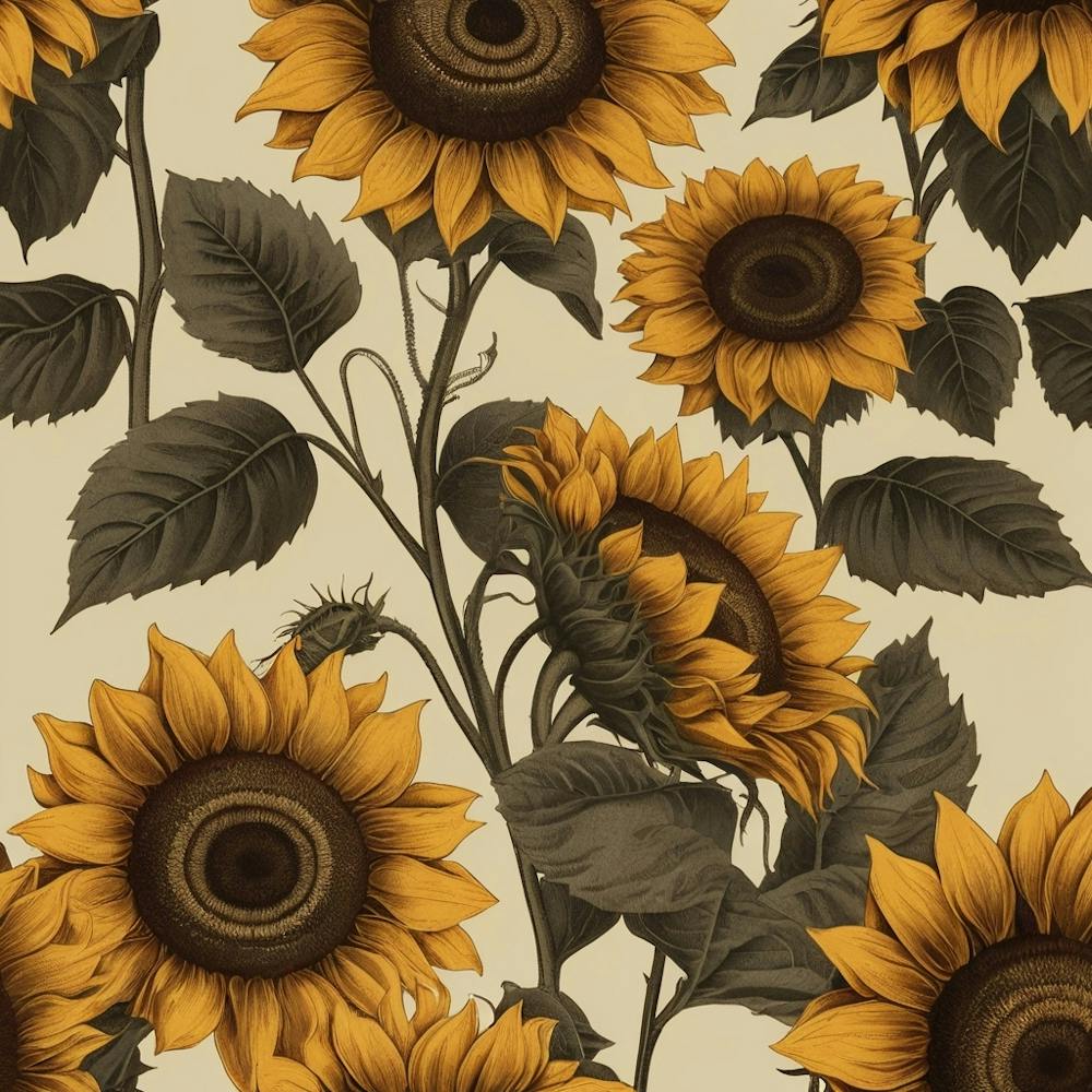 Default Default Retro Vintage Sunflower For Defferent Seasons 2 (2)