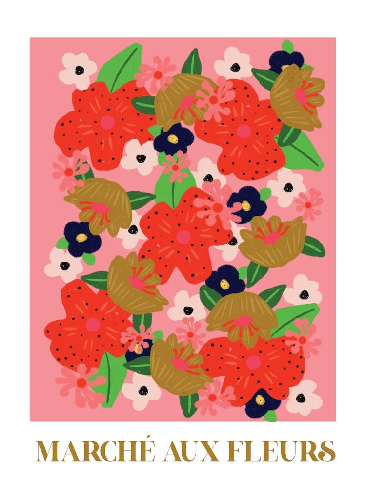 Marché aux Fleurs Roses