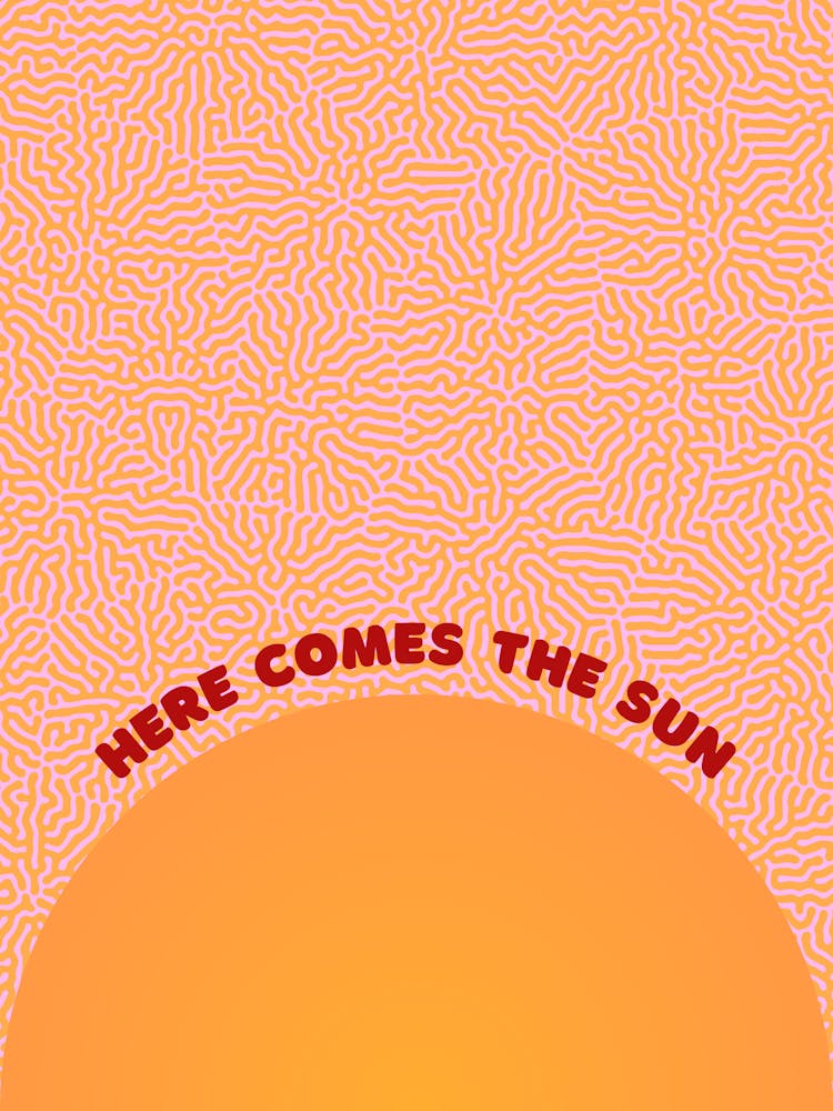 Yellow & Red Here Comes The Sun