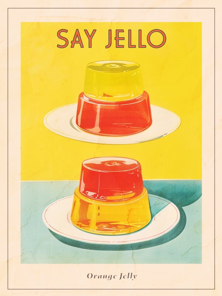 Orange Jelly Retro Advertisement Style 2 Poster
