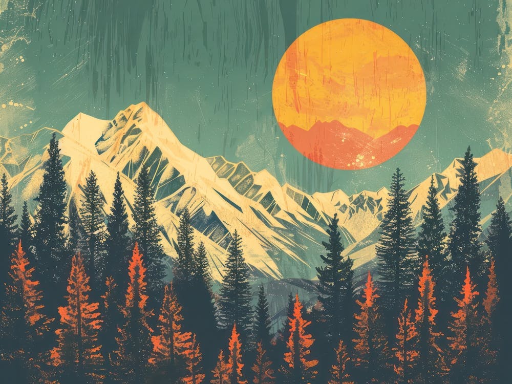 Vintage Woods Illustration 6