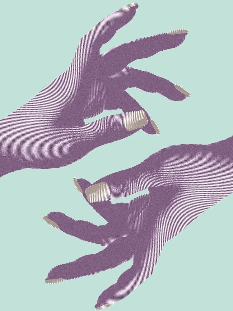 Hands making magic turquoise_2077804