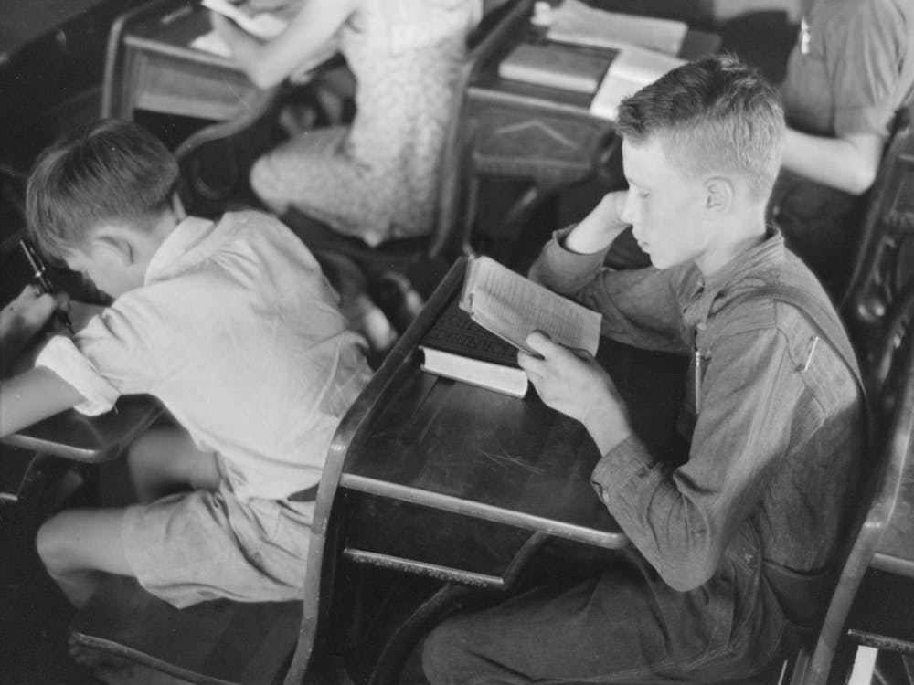 Untitled Photo, Possibly Related To Child Studying In School, Southeast Missouri Farms By Russell Lee 2