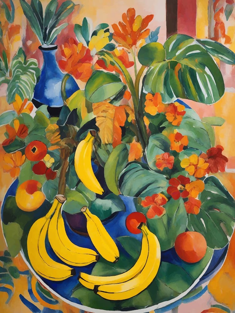 Bananas In A Bowl painting