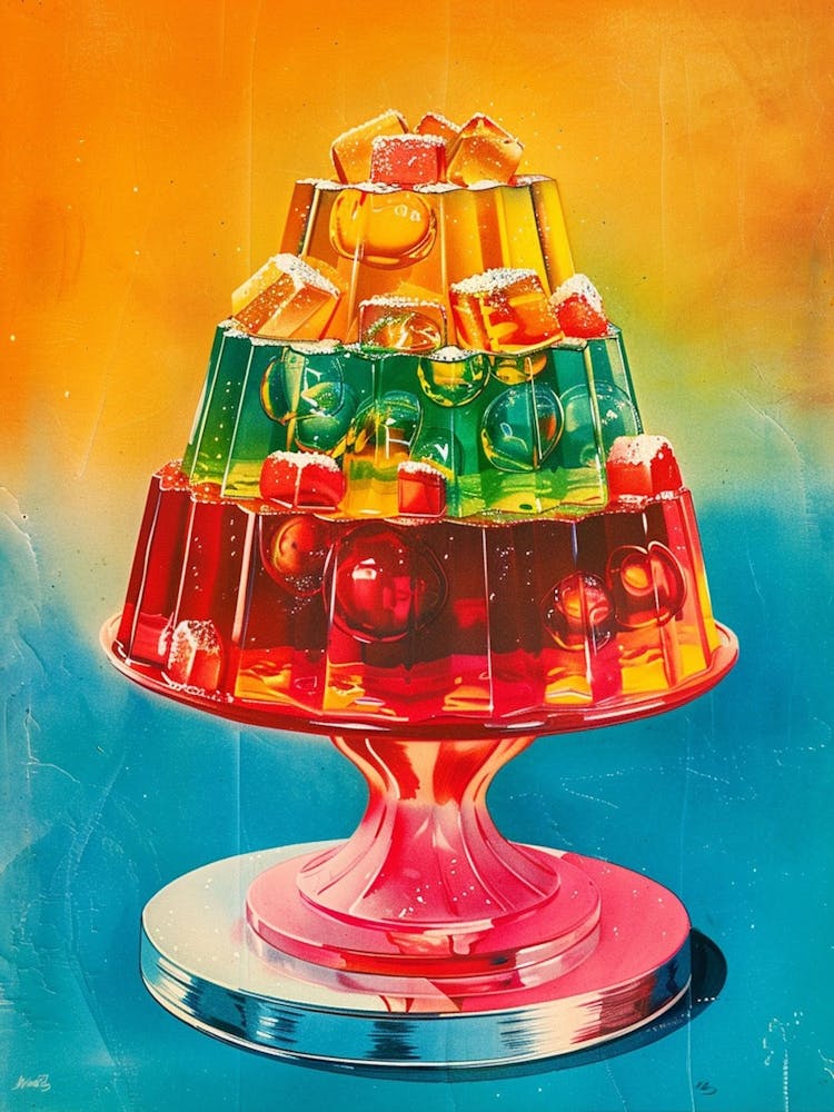 Fruity Jelly Vintage Cookbook Inspired 1