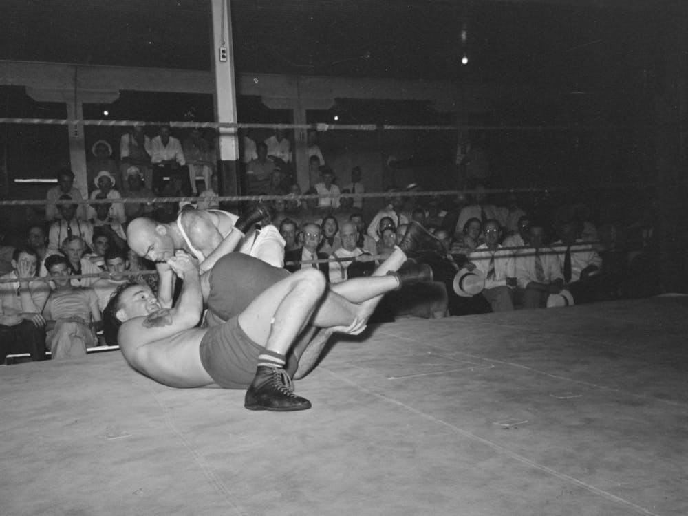Untitled Photo, Possibly Related To Wrestling Match Sponsored By American Legion, Sikeston, Missouri By Russell