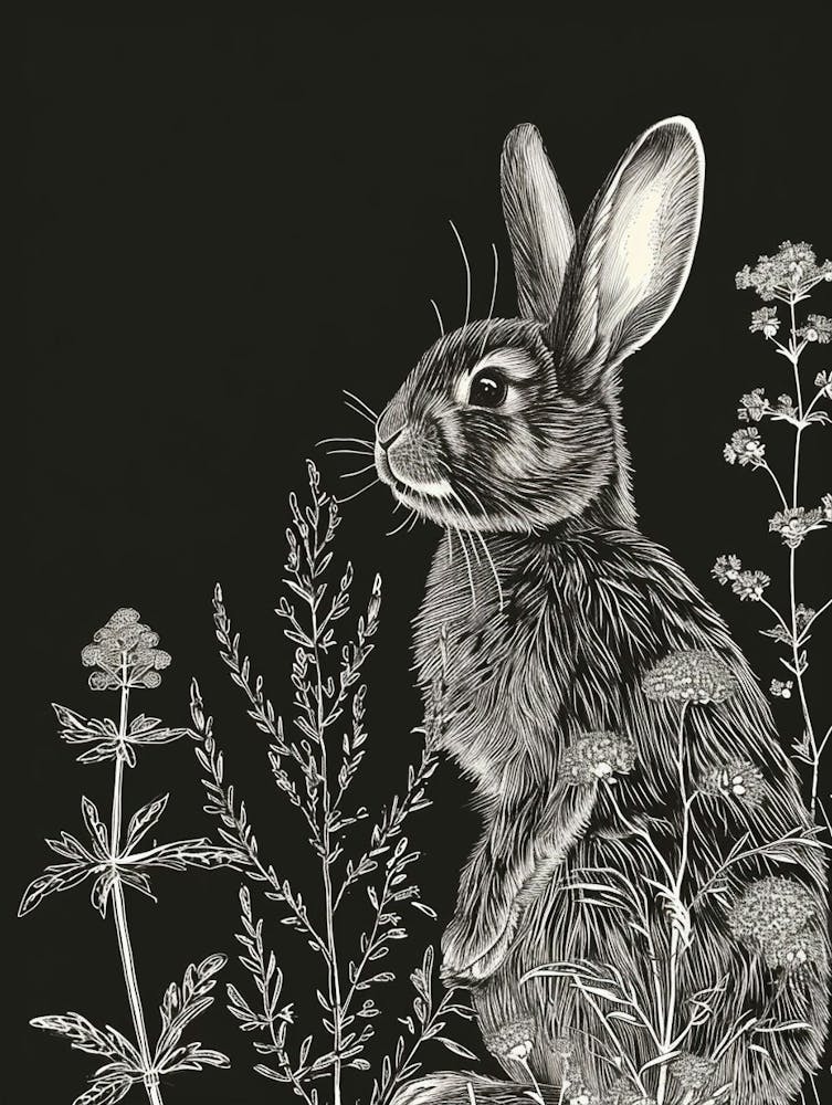 Britannia Petite Rabbit Minimalist Illustration 2