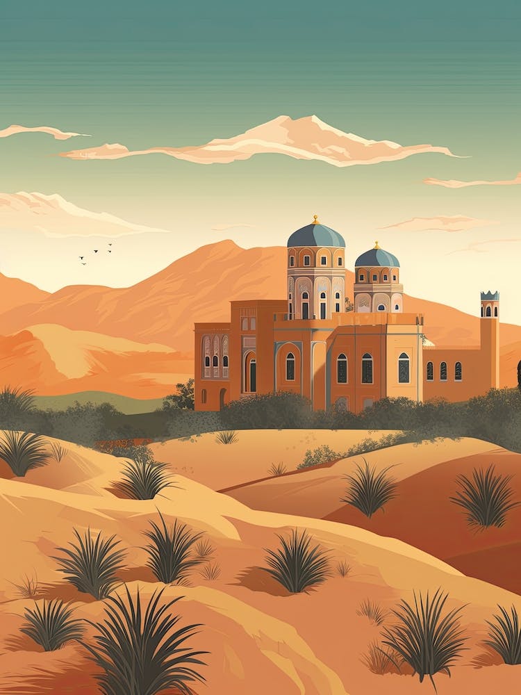 Kashan Iran Reiseillustration 4