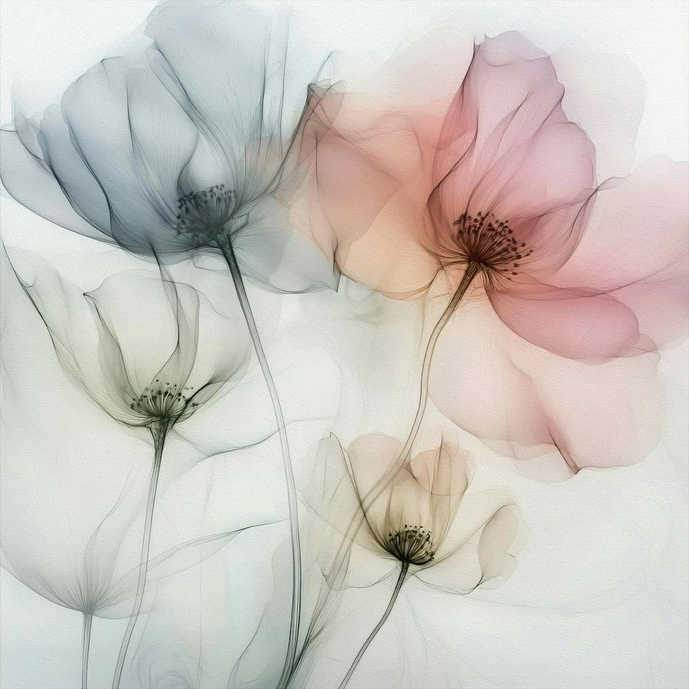 Pastel X Ray Icm Flowers 2
