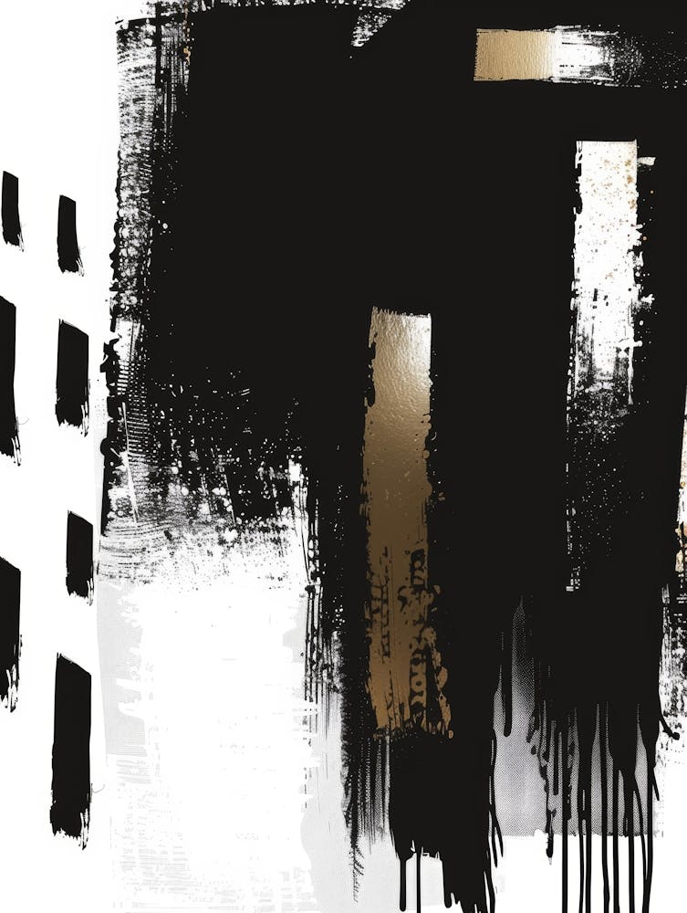 Abstract Black And White Painting 26