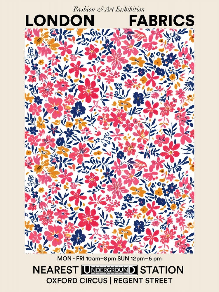 Poster Flower Parade London Fabrics Floral Pattern 3