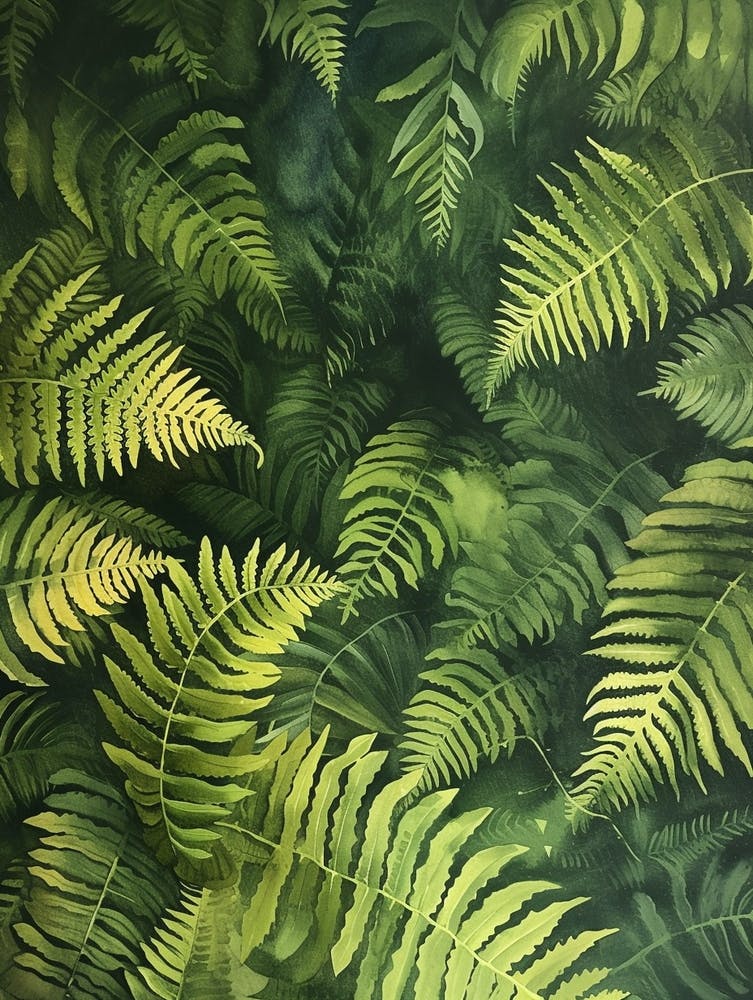 Upside Down Fern Painting 1