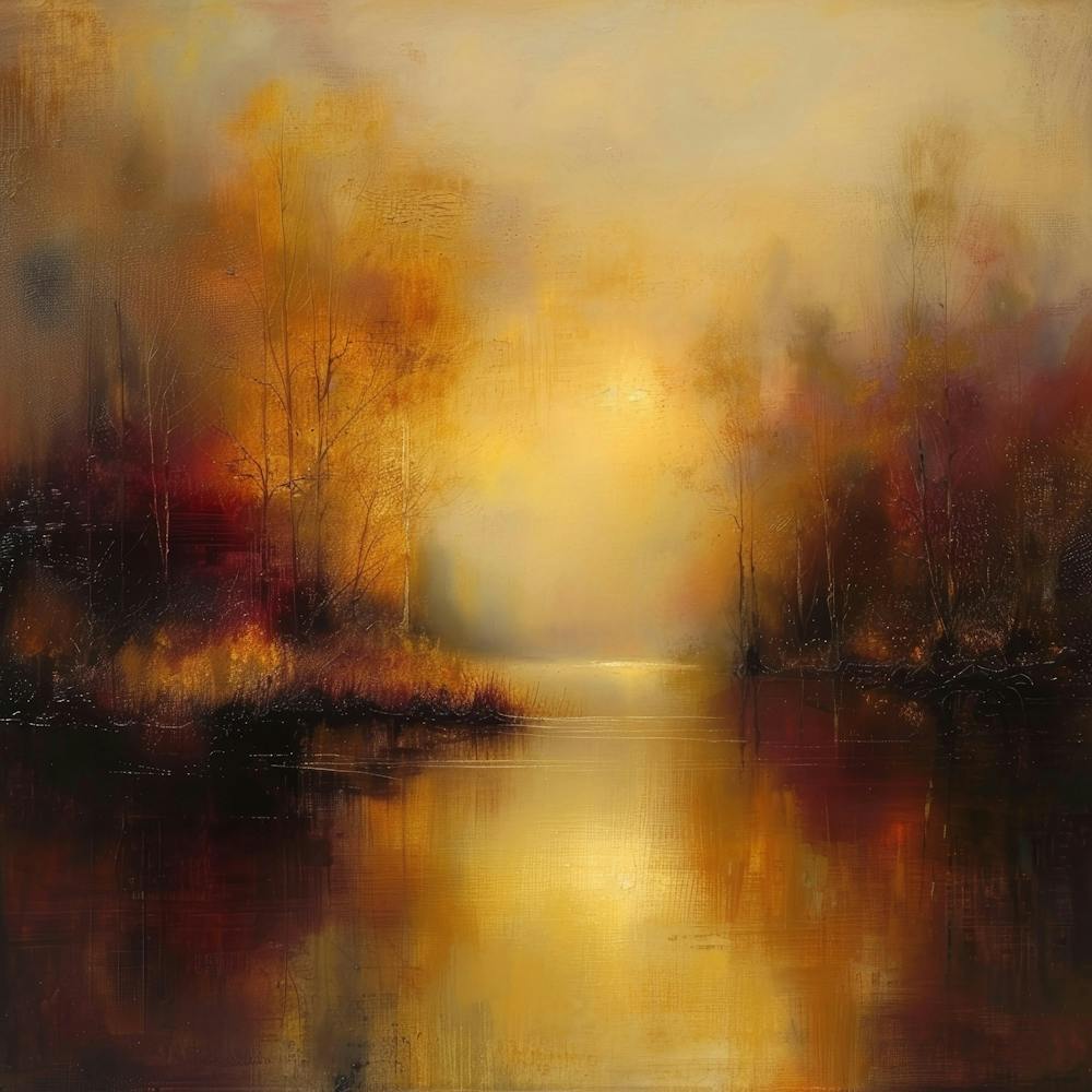 Coucher de Soleil Sur La Rivière 1