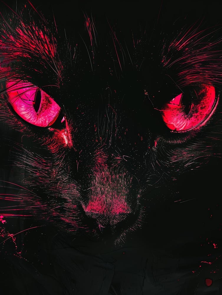 Cat With Red Eyes 2