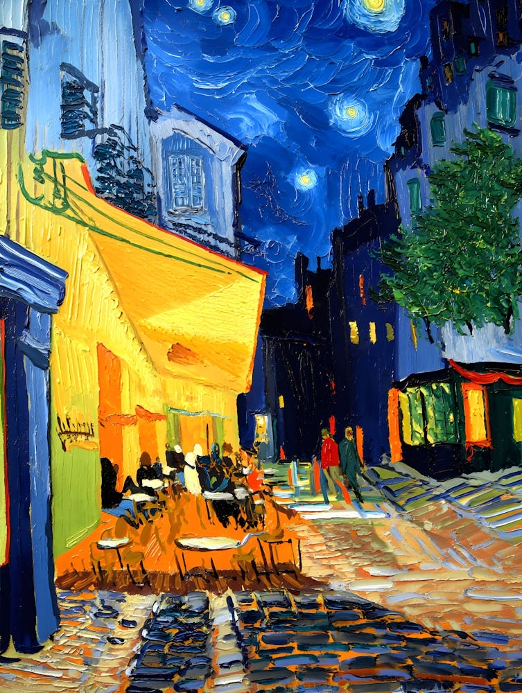 Café Terrace at Night Print - Iconic Art for Your Wall