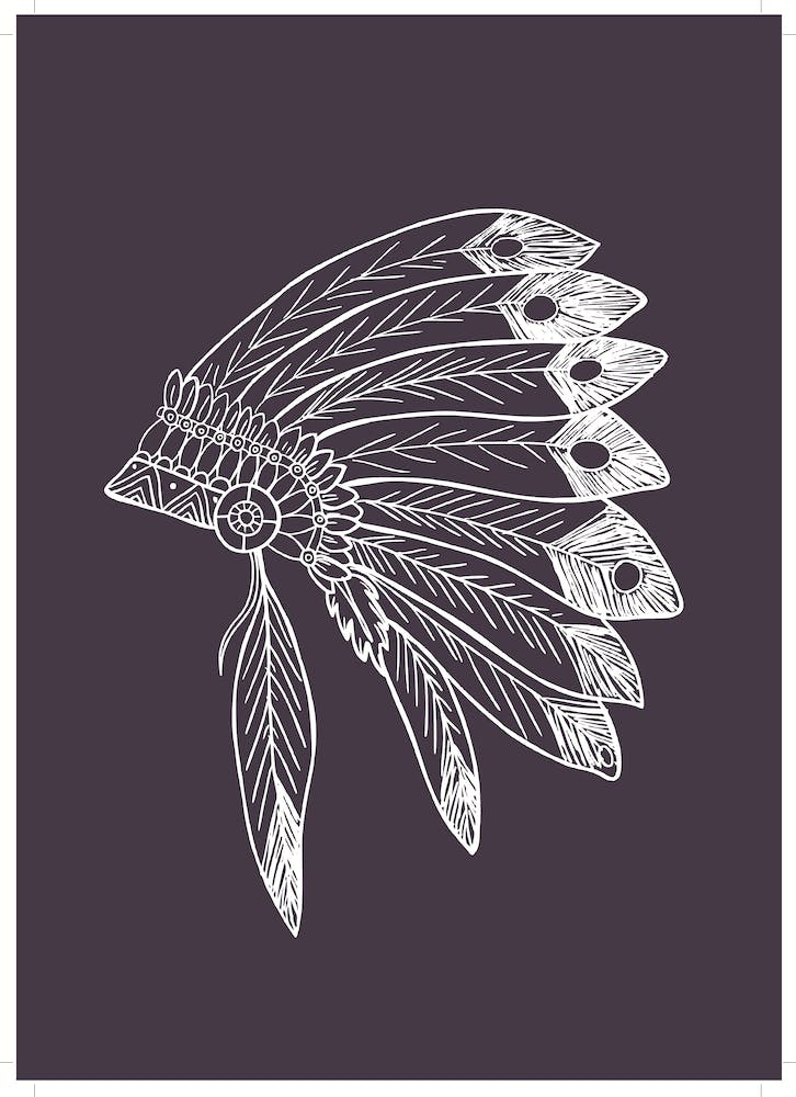 Headdress - Dark Purple