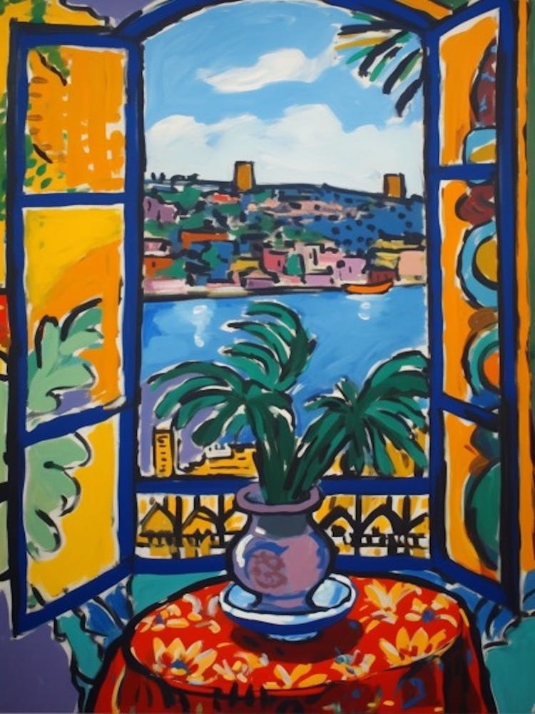 Window View Of Sydney In The Style Of Fauvist 4