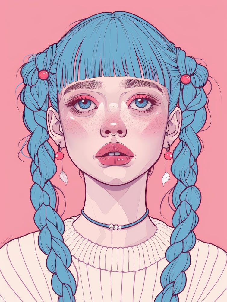 Blue Haired Girl 10