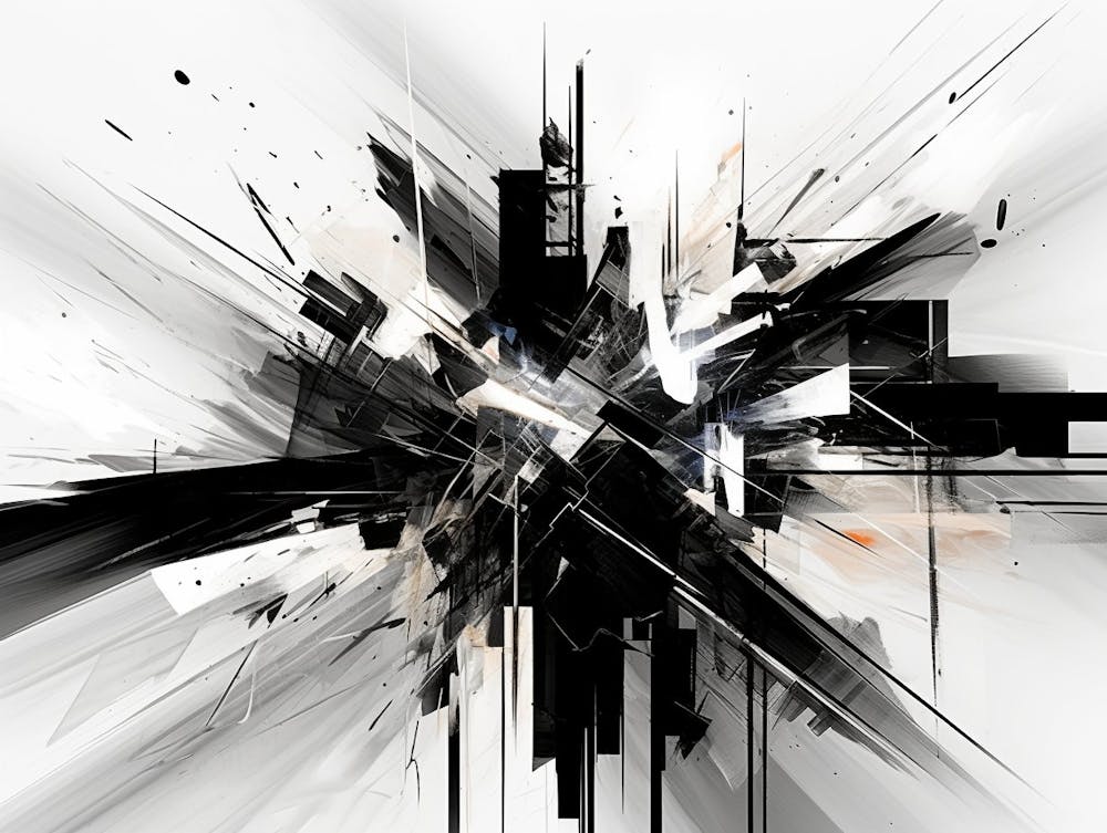 Technology Abstract Black And White 1