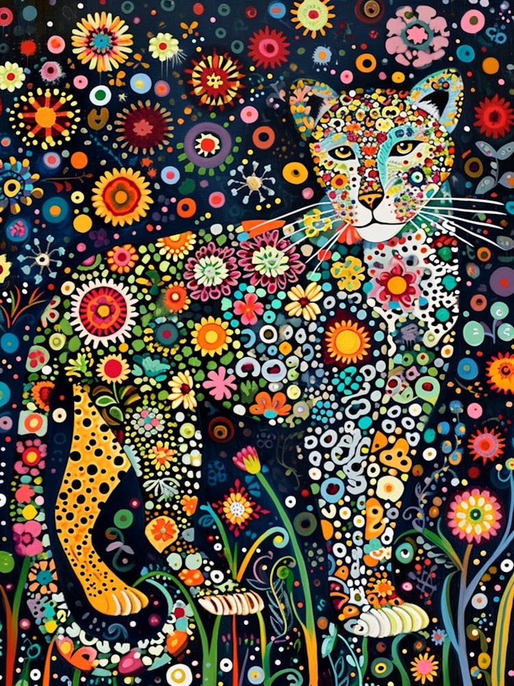 Kitsch Leopard Painting 4