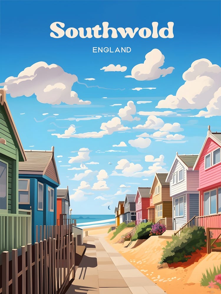 Southwold England Suffolk Travel Illustration