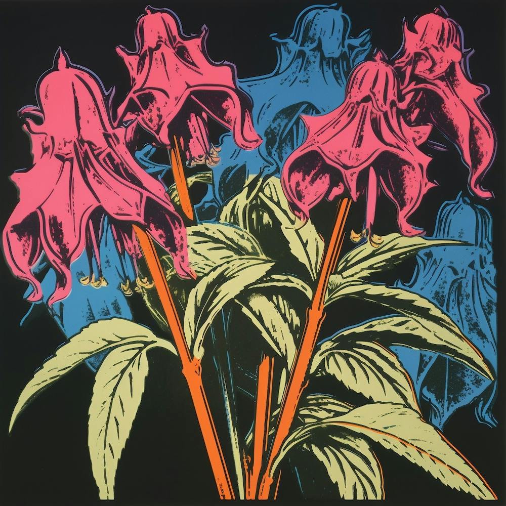 Bluebell 3 Pop Art Illustration Square