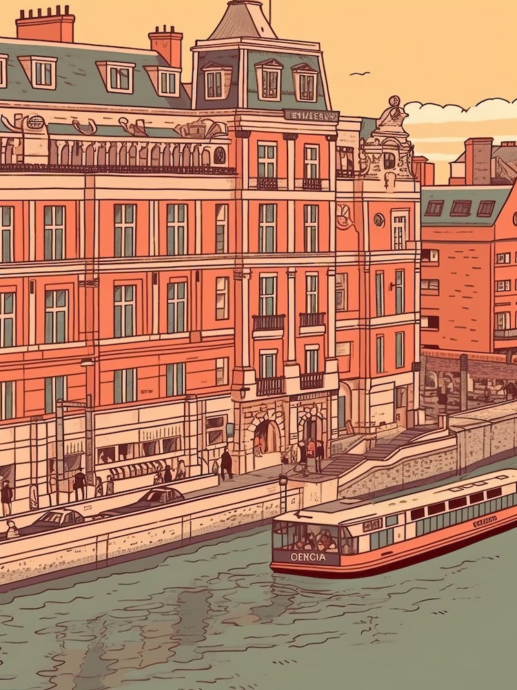 London England Travel Illustration 2