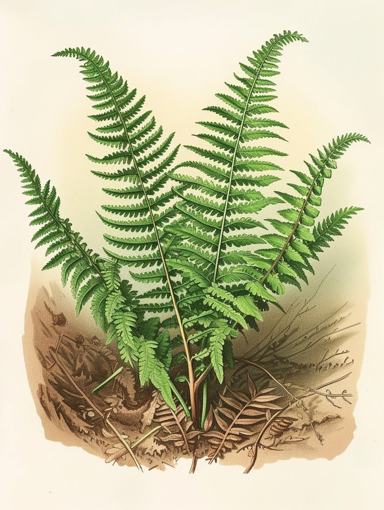 Vintage Illustration Sword Fern 3