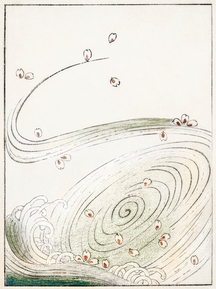 Wind And Flower Illustration, Shin Bijutsukai
